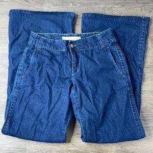 Agave Women’s Blue Mid Rise Classic Flare Wide Leg Jeans, size 26